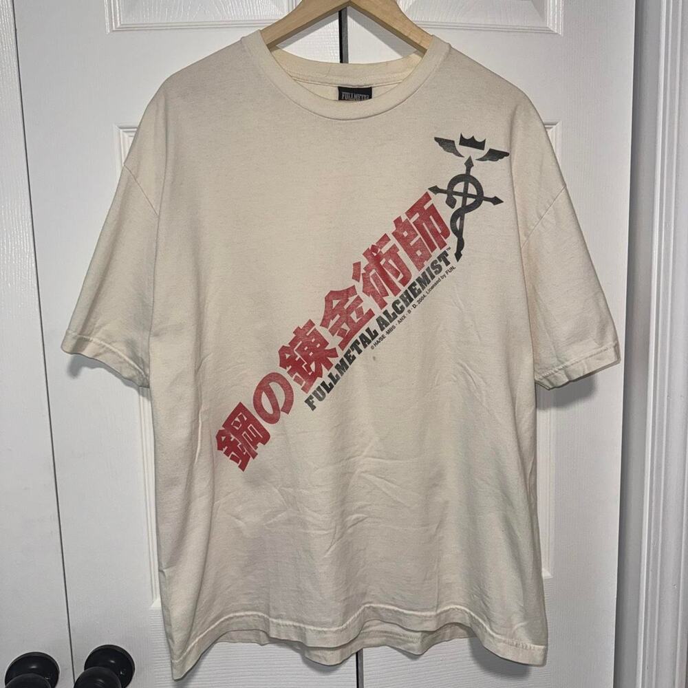 Vintage 2000s full metal alchemist promo anime graphic t-shirt size XL